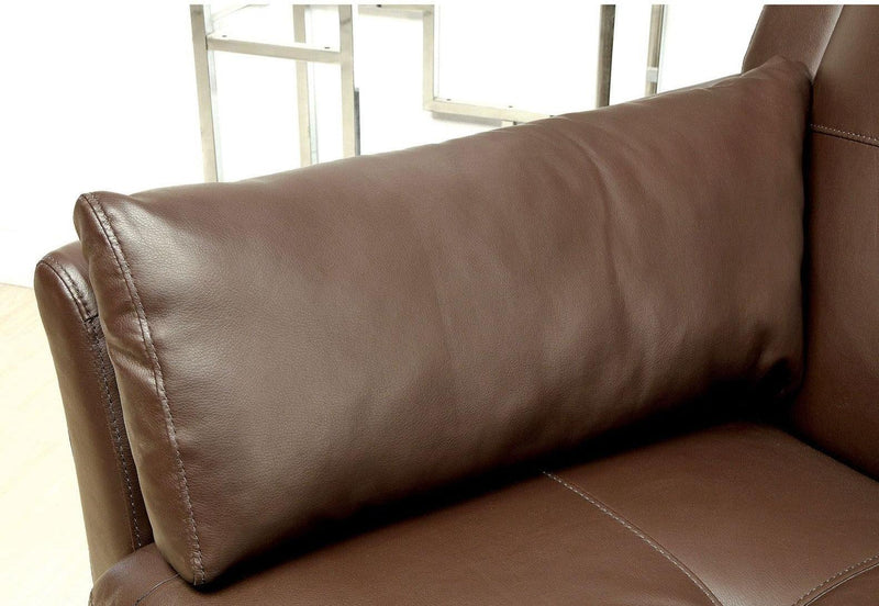 Peever - Brown -  L Shape Sectional Sofa - Ornate Home