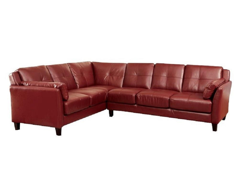 Peever - Mahogany Red -  L Shape Sectional Sofa - Ornate Home