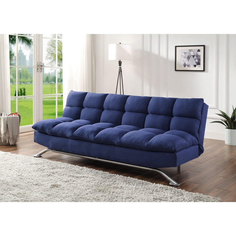 Petokea - Blue - Futon/Armless Adjustable Sofa - Ornate Home