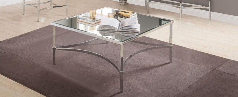 Petunia - Chrome & Mirror - Coffee Table - Ornate Home