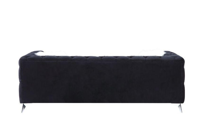 Phifina - Black Velvet - Stationary Sofa - Ornate Home