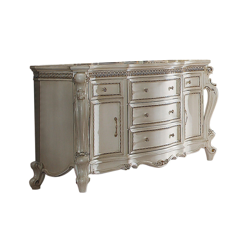 Picardy Antique Pearl Dresser - Ornate Home