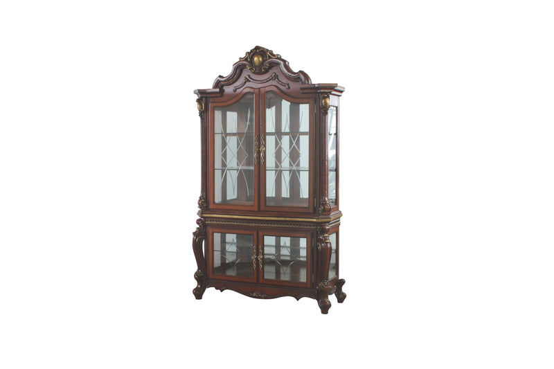 Picardy Cherry Oak Curio Cabinet - Ornate Home