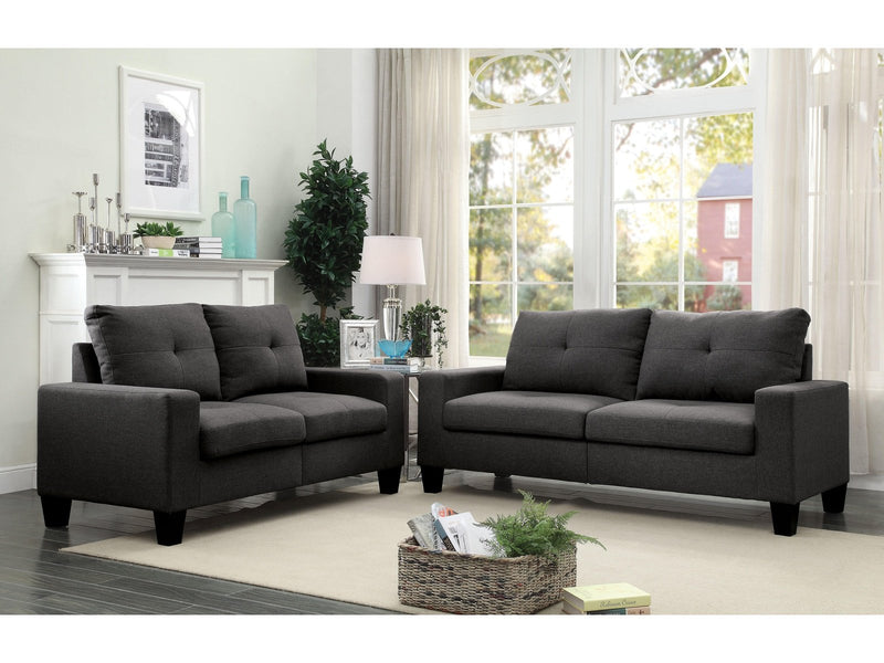 Platinum II Gray Linen Sofa & Loveseat - Ornate Home