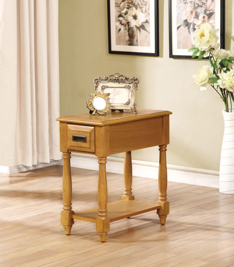 Qrabard Light Oak Side Table - Ornate Home