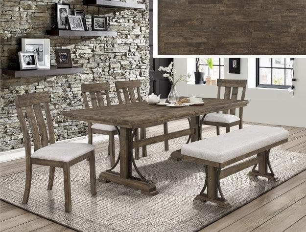 Quincy Grayish Brown Rectangular Dining Set - Ornate Home