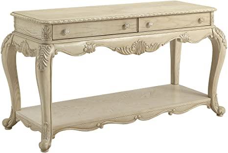 Ragenardus Antique White Sofa Table - Ornate Home