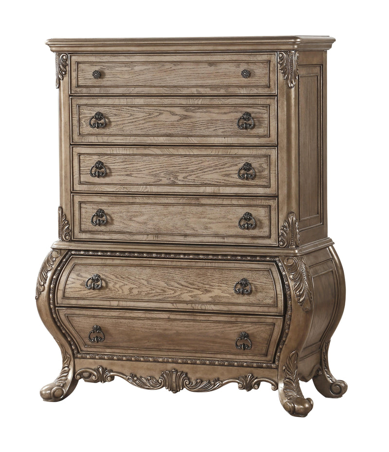 Ragenardus Vintage Oak Chest - Ornate Home