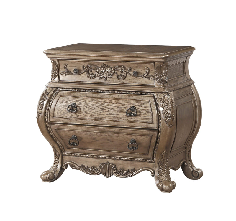 Ragenardus Vintage Oak Nightstand - Ornate Home