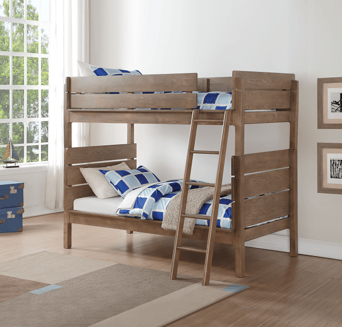 Ranta Antique Oak Bunk Bed (Twin/Twin) - Ornate Home