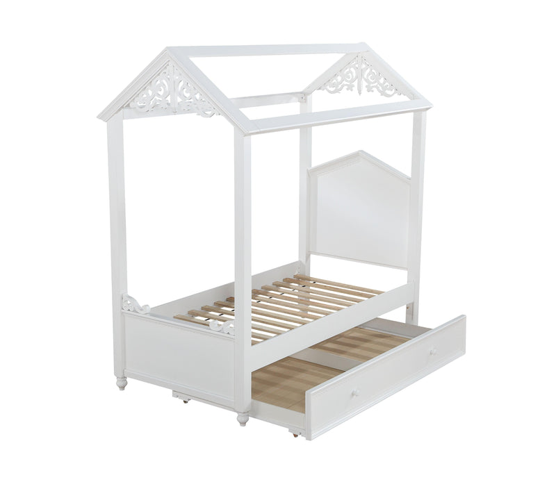 Rapunzel White Twin Bed - Ornate Home