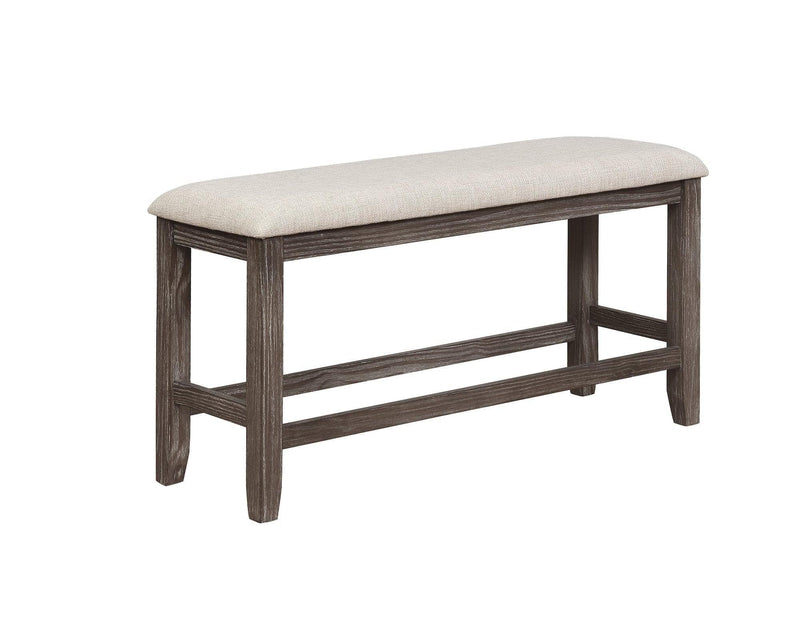 Regent Grayish Brown Counter Height Bench - Ornate Home