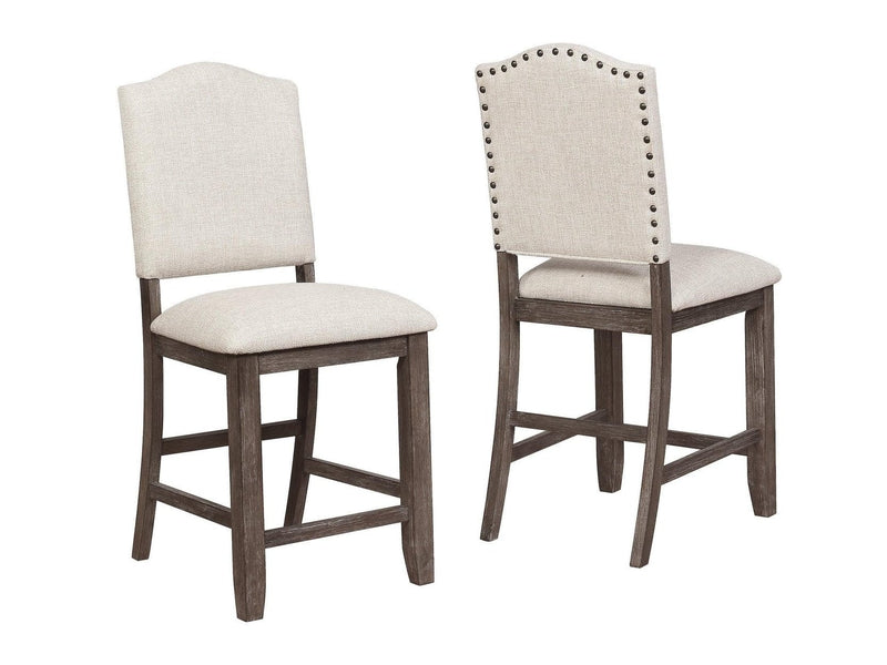 Regent Grayish Brown Counter Height Chair, Set of 2 - Ornate Home