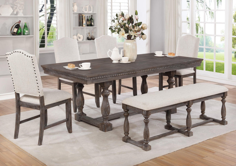 Regent Grayish Brown Dining Set - Ornate Home