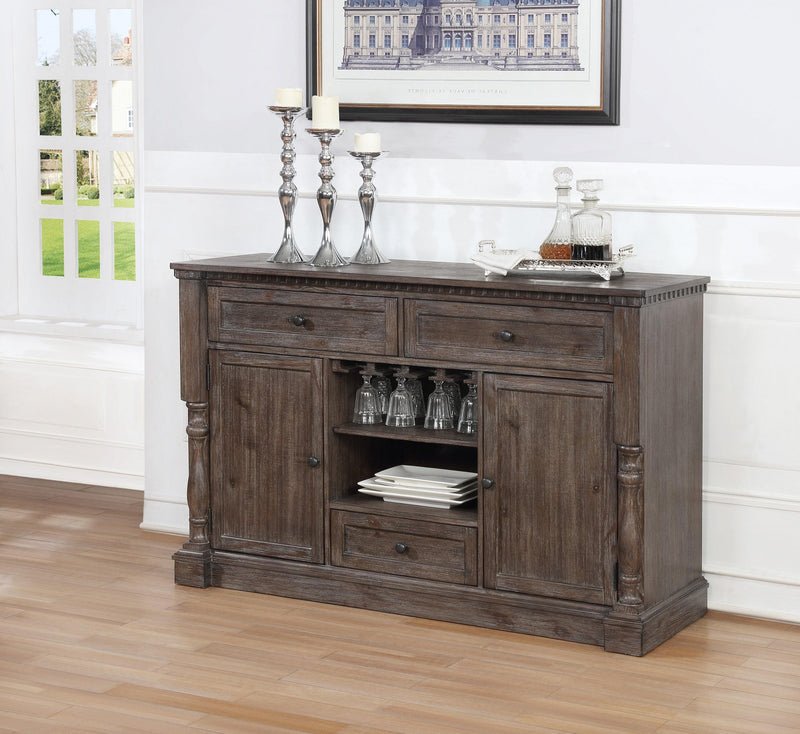 Regent Grayish Brown Server - Ornate Home