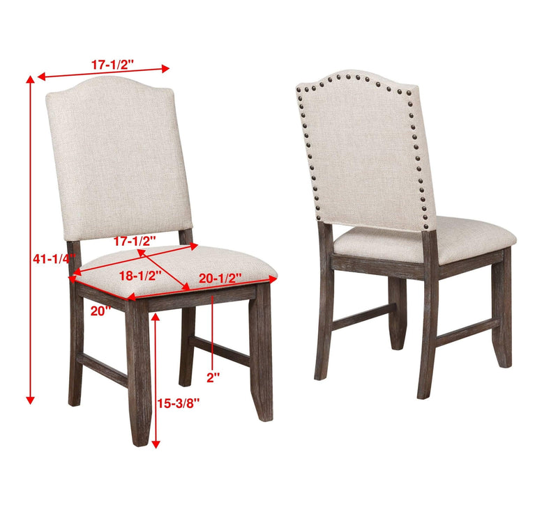 Regent Grayish Brown Side Chair, Set of 2 - Ornate Home