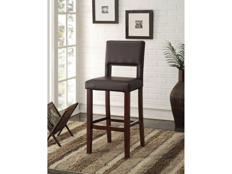 Reiko Espresso PU & Espresso Bar Chair (1Pc) - Ornate Home