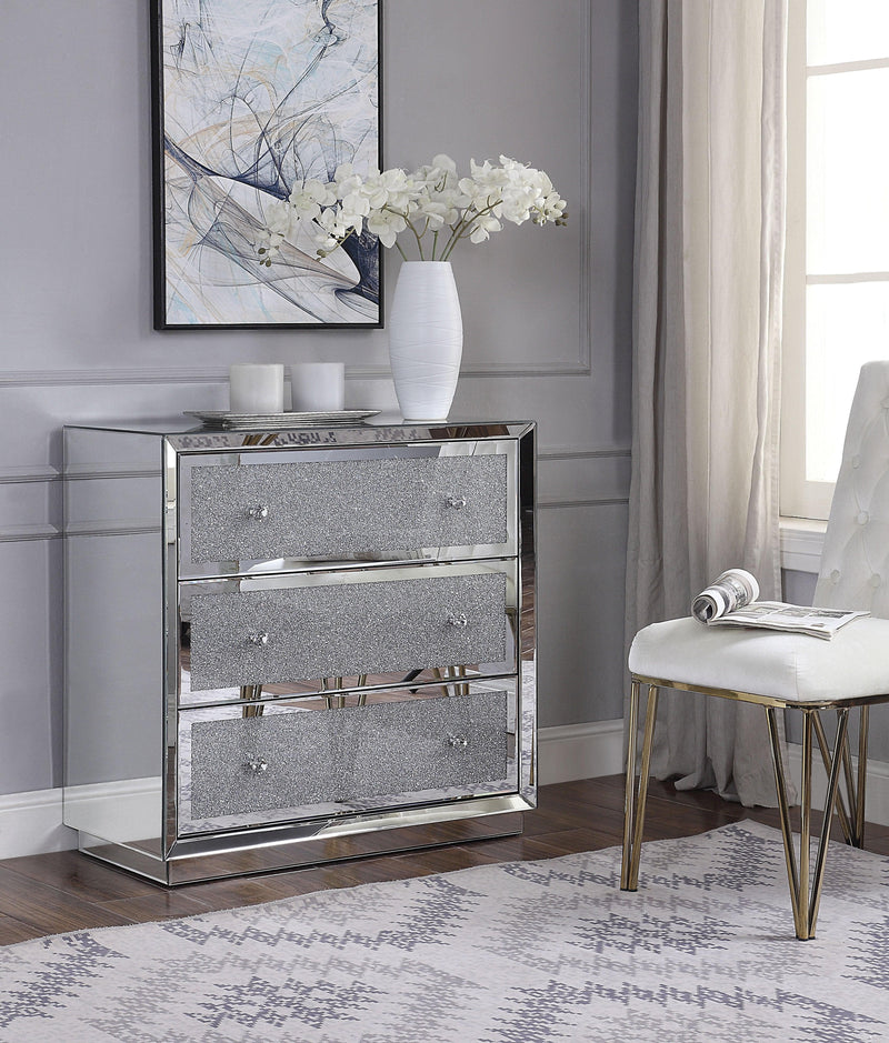 Rekha Mirrored & Faux Crystals Console Table - Ornate Home