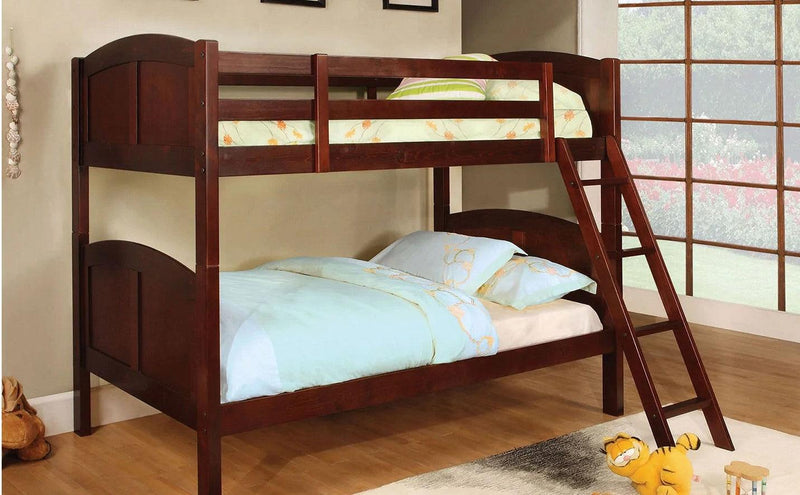 Rexford - Cherry - Twin/Twin Bunk Bed - Ornate Home