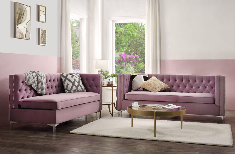 Rhett Purple Velvet Sectional Sofa - Ornate Home