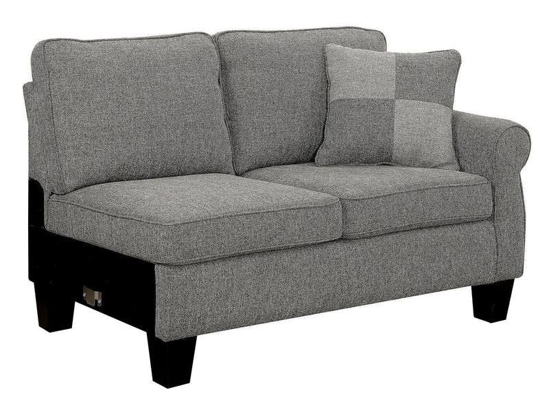 Rhian - Gray - Sectional L Shape Sofa - Ornate Home