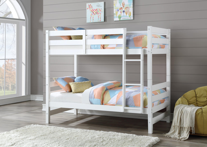 Ronnie White Bunk Bed (Twin/Twin) - Ornate Home