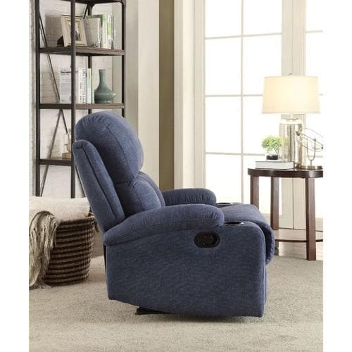 Rosia - Blue Velvet -  Manual Recliner - Ornate Home