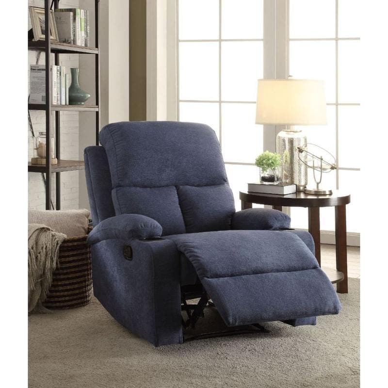 Rosia - Blue Velvet -  Manual Recliner - Ornate Home