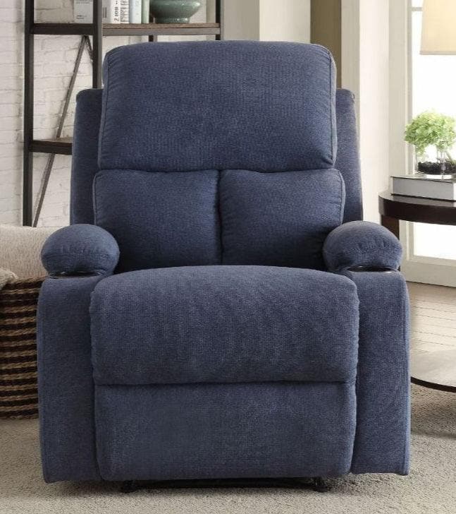 Rosia - Blue Velvet -  Manual Recliner - Ornate Home