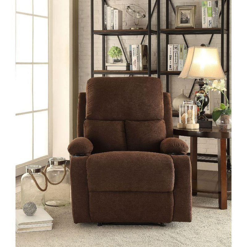 Rosia - Chocolate Velvet - Recliner (Motion) - Ornate Home