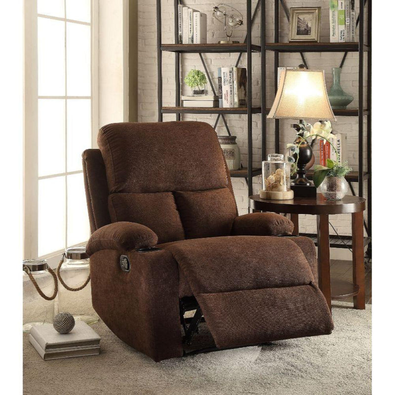 Rosia - Chocolate Velvet - Recliner (Motion) - Ornate Home