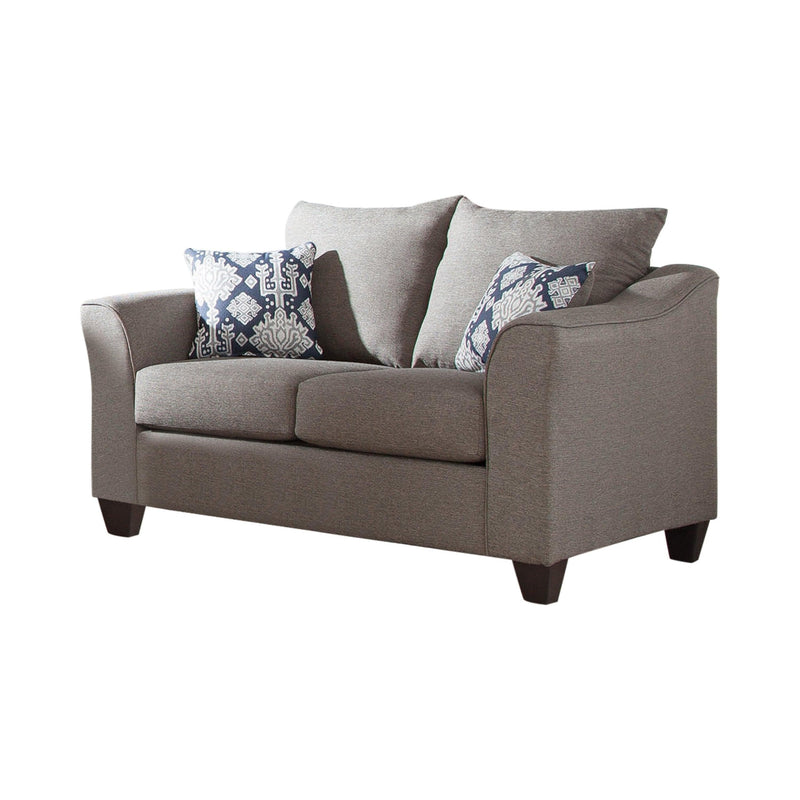 Salizar - Grey - Stationary Loveseat - Ornate Home