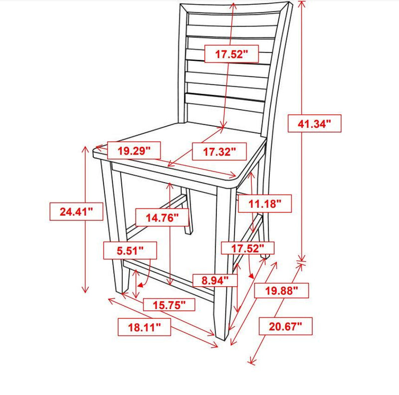 Sanford - Cinnamon & Espresso - Ladder Back Counter Height Stools  (Set Of 2) - Ornate Home