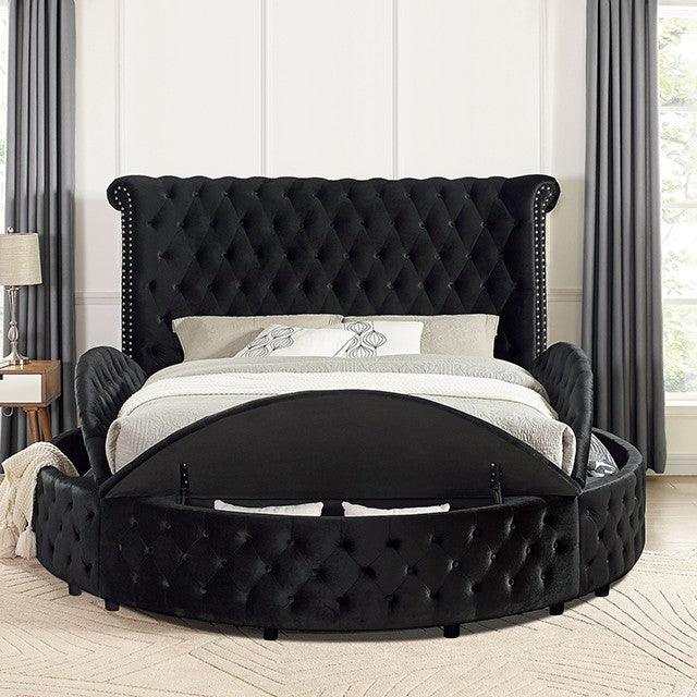 Sansom - Black - California King Storage Bed - Ornate Home