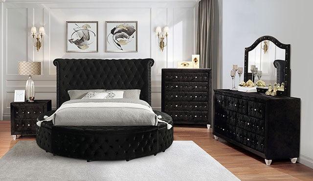 Sansom - Black - Queen Storage Bed - Ornate Home