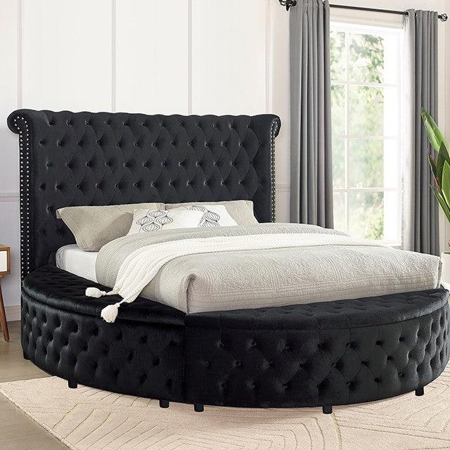 Sansom - Black - Queen Storage Bed - Ornate Home