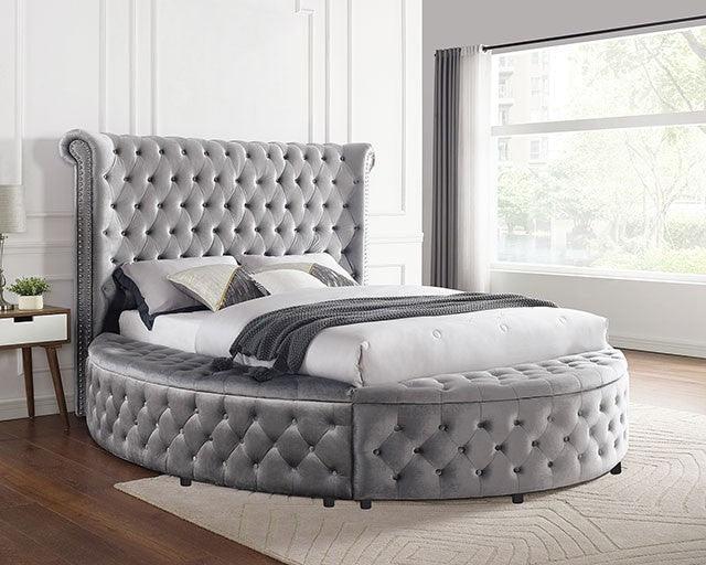 Sansom - Gray - California King Storage Bed - Ornate Home