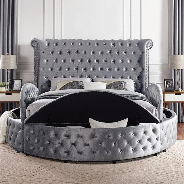 Sansom - Gray - California King Storage Bed - Ornate Home