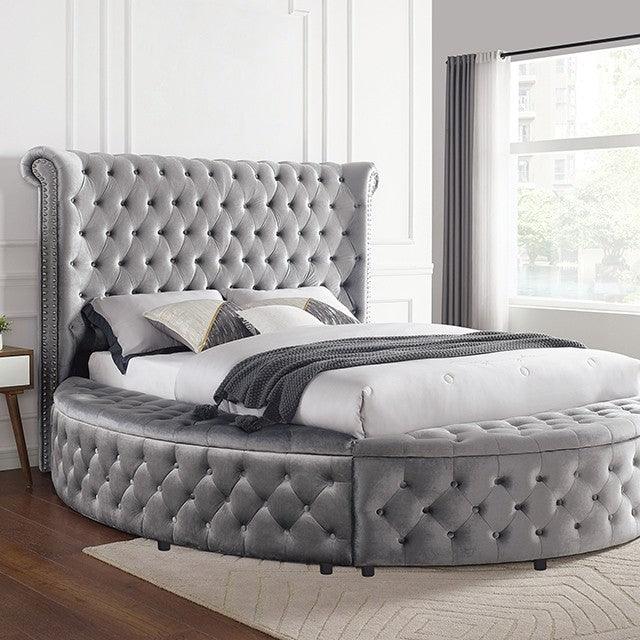 Sansom - Gray - Eastern King Storage Bed - Ornate Home