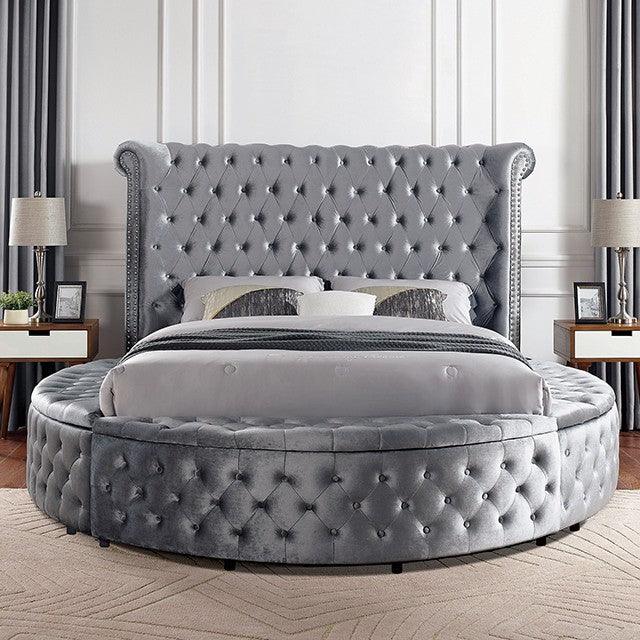 Sansom - Gray - Eastern King Storage Bed - Ornate Home