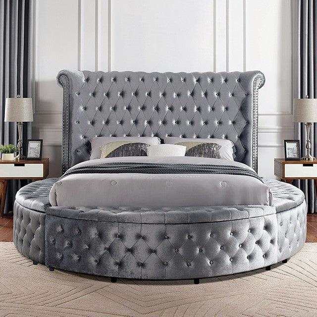 Sansom - Gray - Queen Storage Bed - Ornate Home