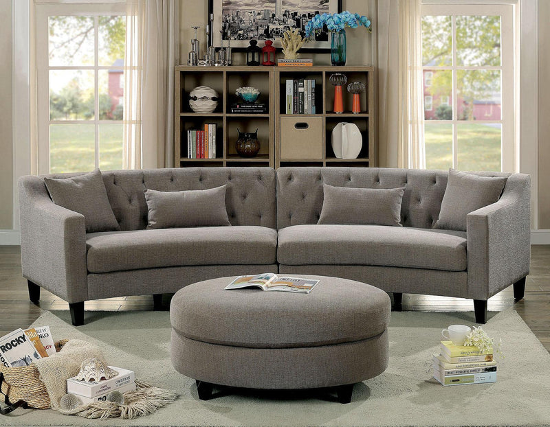 Sarin - Dark Gray - Sectional Sofa w/ Ottoman - Ornate Home