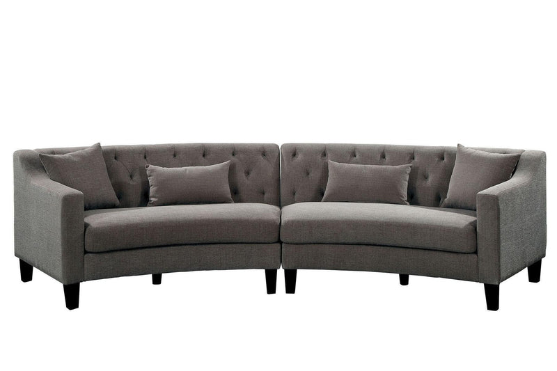 Sarin - Dark Gray - Sectional Sofa w/ Ottoman - Ornate Home