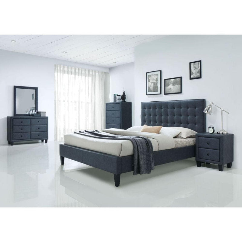 Saveria - Gray - Eastern King Bed - Ornate Home