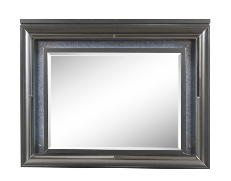 Sawyer Metallic Gray Mirror (LED) - Ornate Home