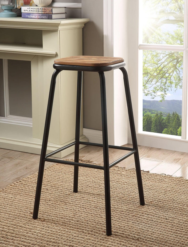 Scarus Natural & Black Bar Stool - Ornate Home