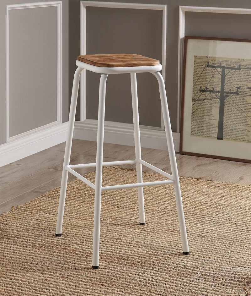 Scarus Natural & White Bar Stool - Ornate Home