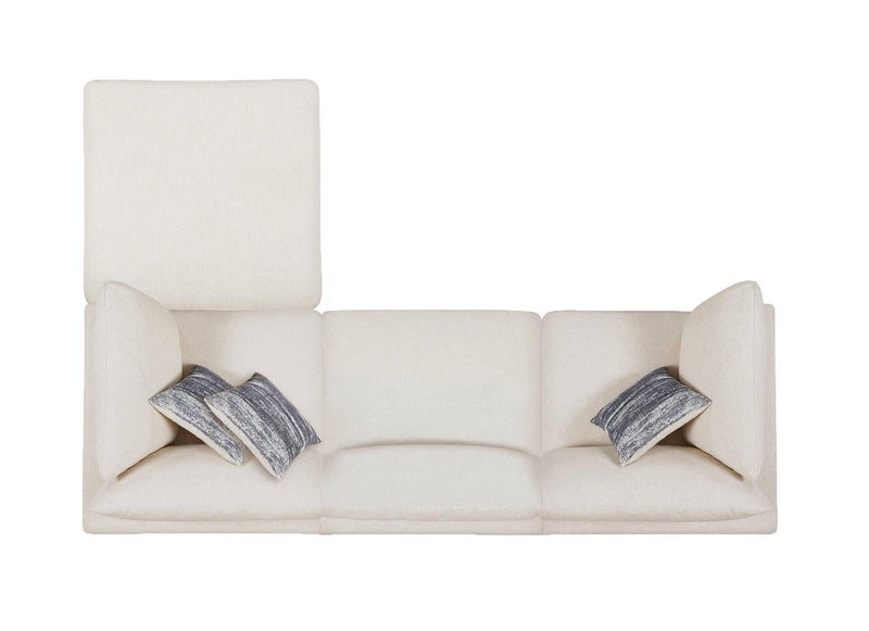 Serene - Beige - 4pc Modular  L Shape Sectional - Ornate Home