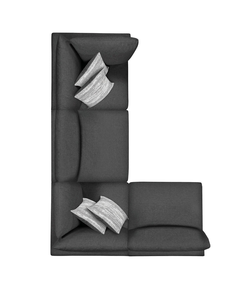 Serene - Charcoal - 4pc Modular Sectional - Ornate Home