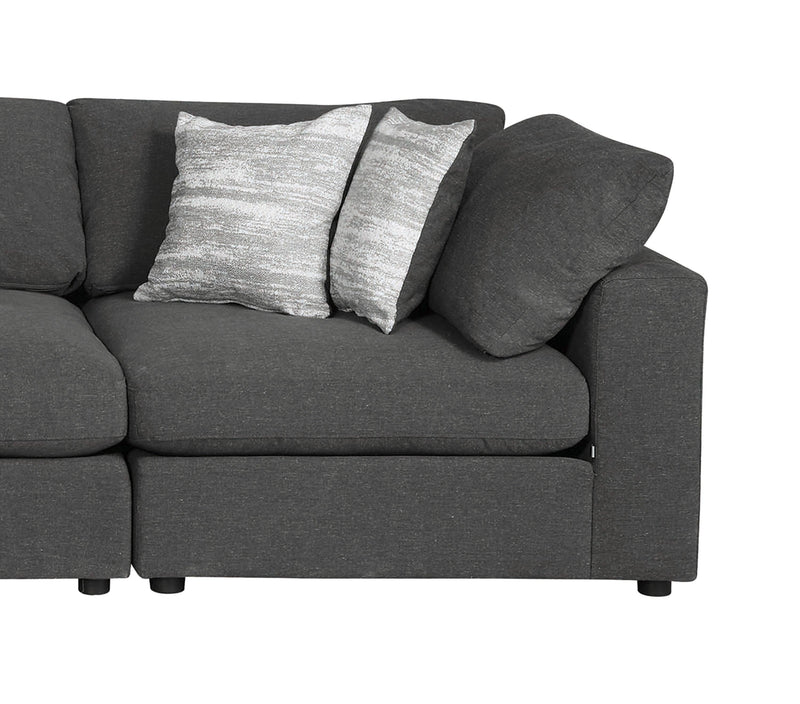 Serene - Charcoal - 4pc Modular Sectional - Ornate Home